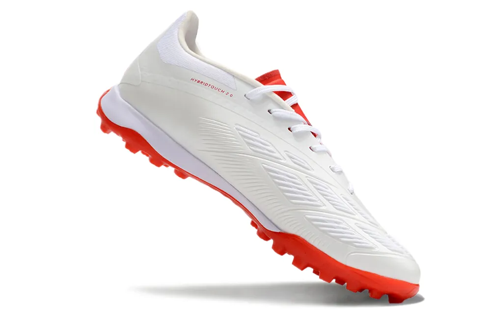 Adidas Predator 24 Elite Indoor Shoes - Ruby Red | Snow White - FREE SHIPPING WORLDWIDE