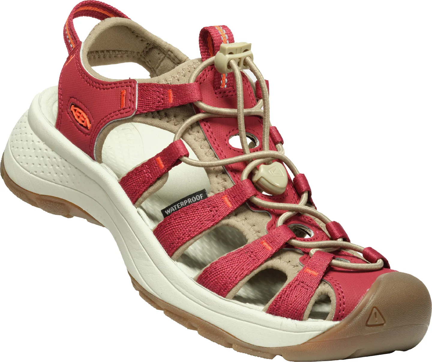 Astoria West Fisherwoman Leather Sandal in Merlot/Scarlet Ibis CLOSEOUTS