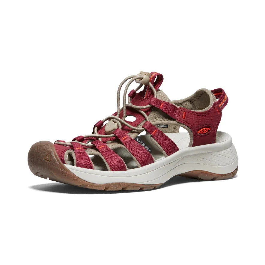 Astoria West Fisherwoman Leather Sandal in Merlot/Scarlet Ibis CLOSEOUTS