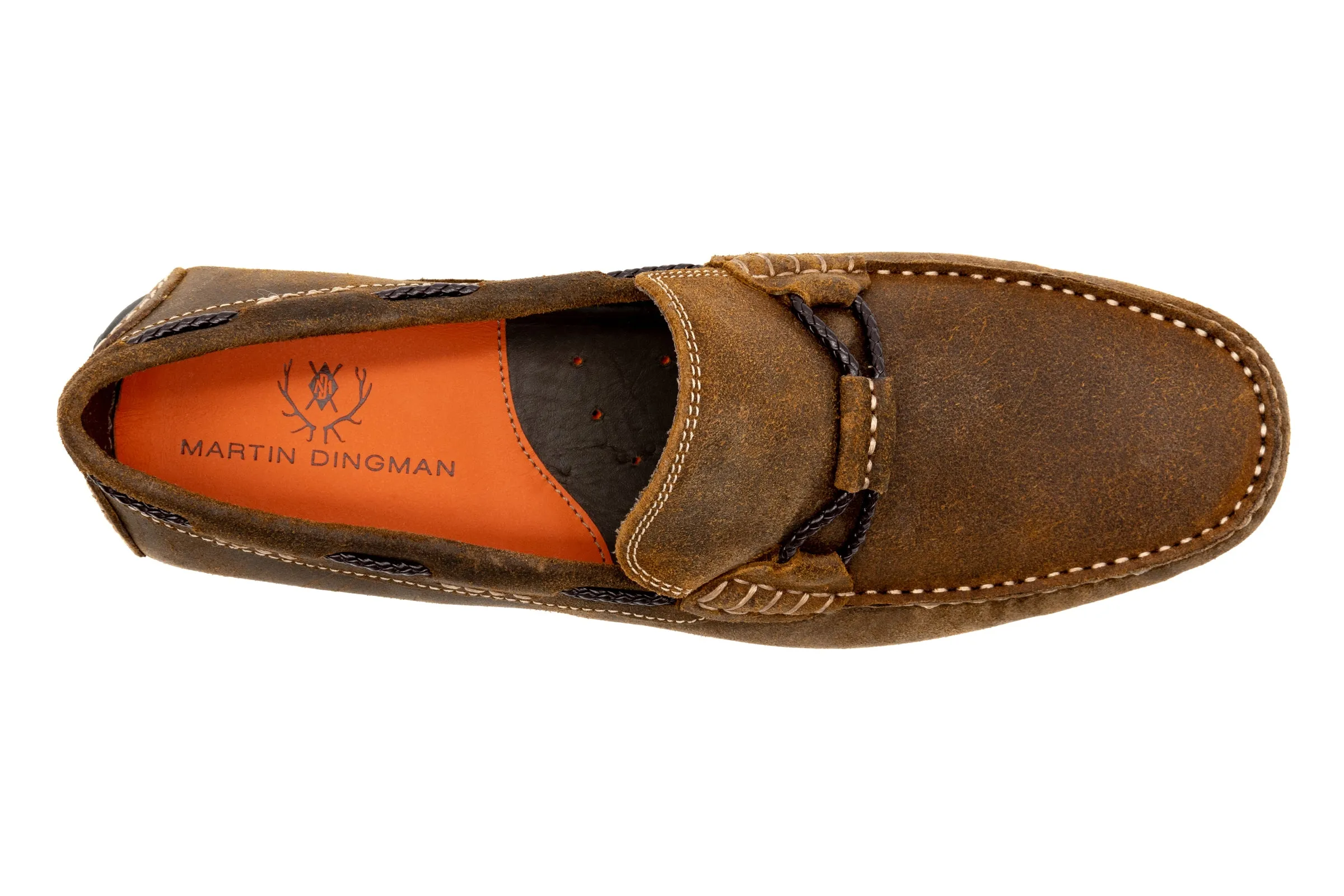 Bermuda Nubuck Braided Bit Loafers - Vintage Cedar