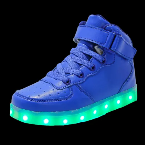 Black White Blue Gold Silver Color Led Shoes High Top With Remote | Light Up Shoes For Men And Women | Led Shoes For Adults