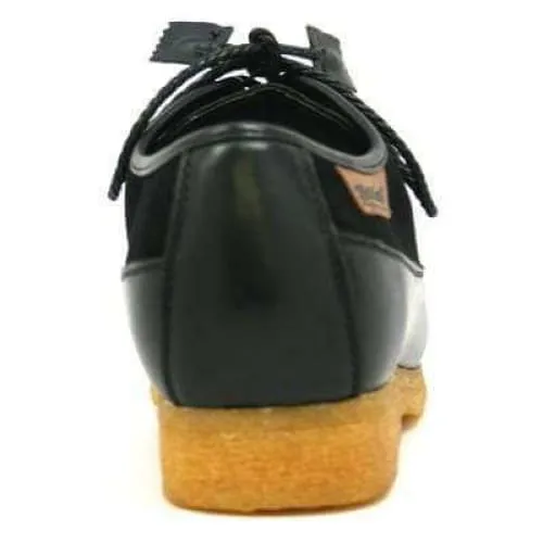 British Walkers Crown Men's Black Leather and Suede Crepe Sole