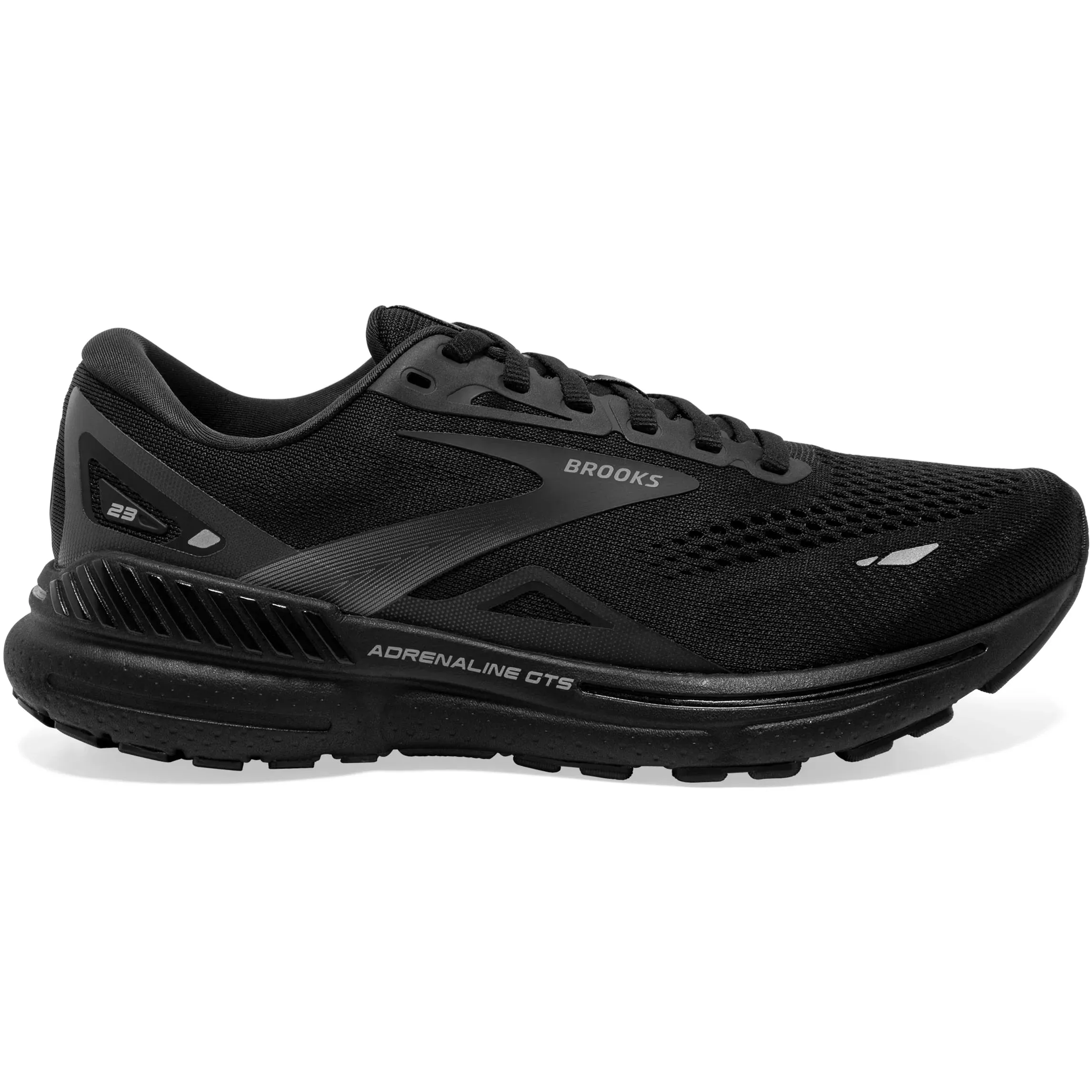 Brooks Men's Adrenaline GTS 23 Extra Wide Fit Running Shoes Black / Black / Ebony