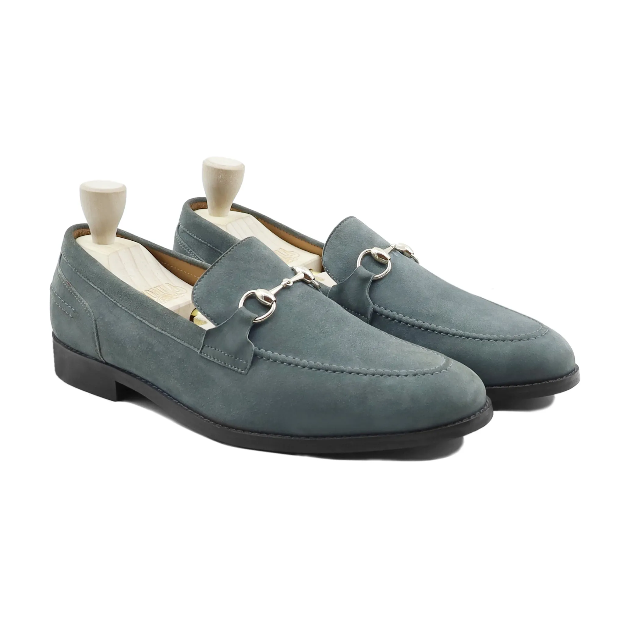 Colorado - Men's Charcoal Grey Kid Suede Loafer