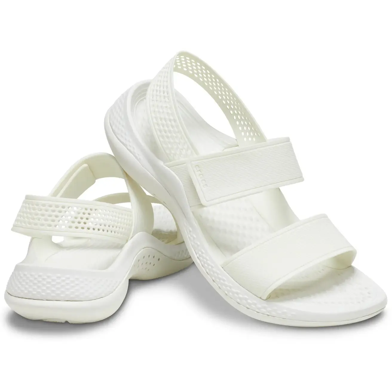 CROCS WOMENS LITERIDE 360 SANDAL - ALMOST WHITE