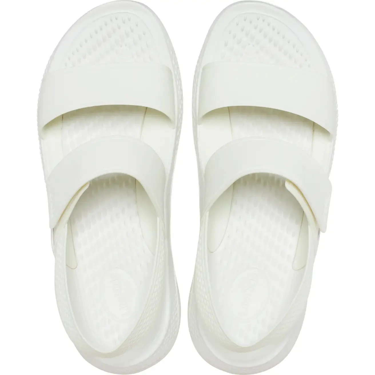 CROCS WOMENS LITERIDE 360 SANDAL - ALMOST WHITE