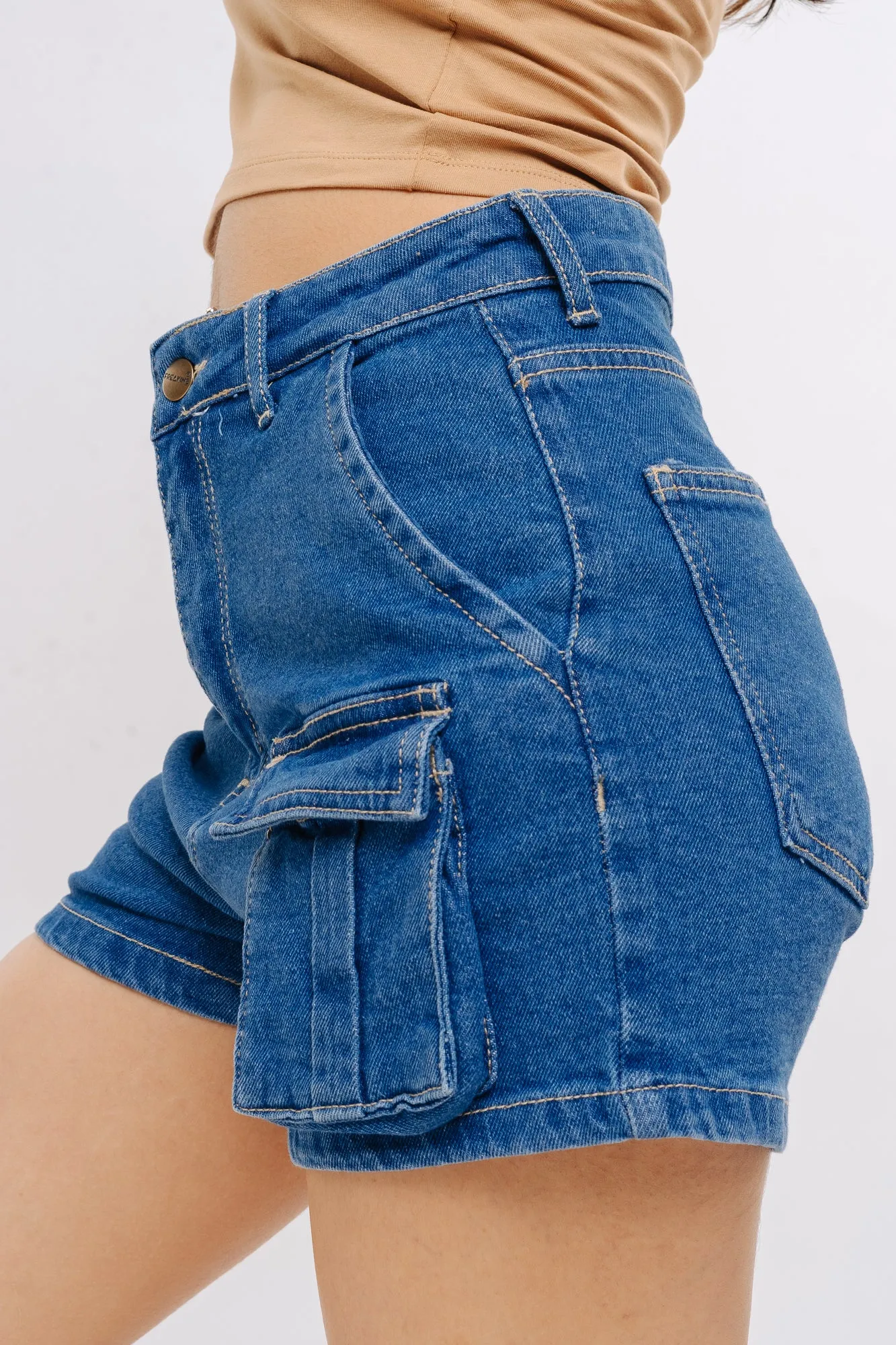 Denim Cargo Shorts