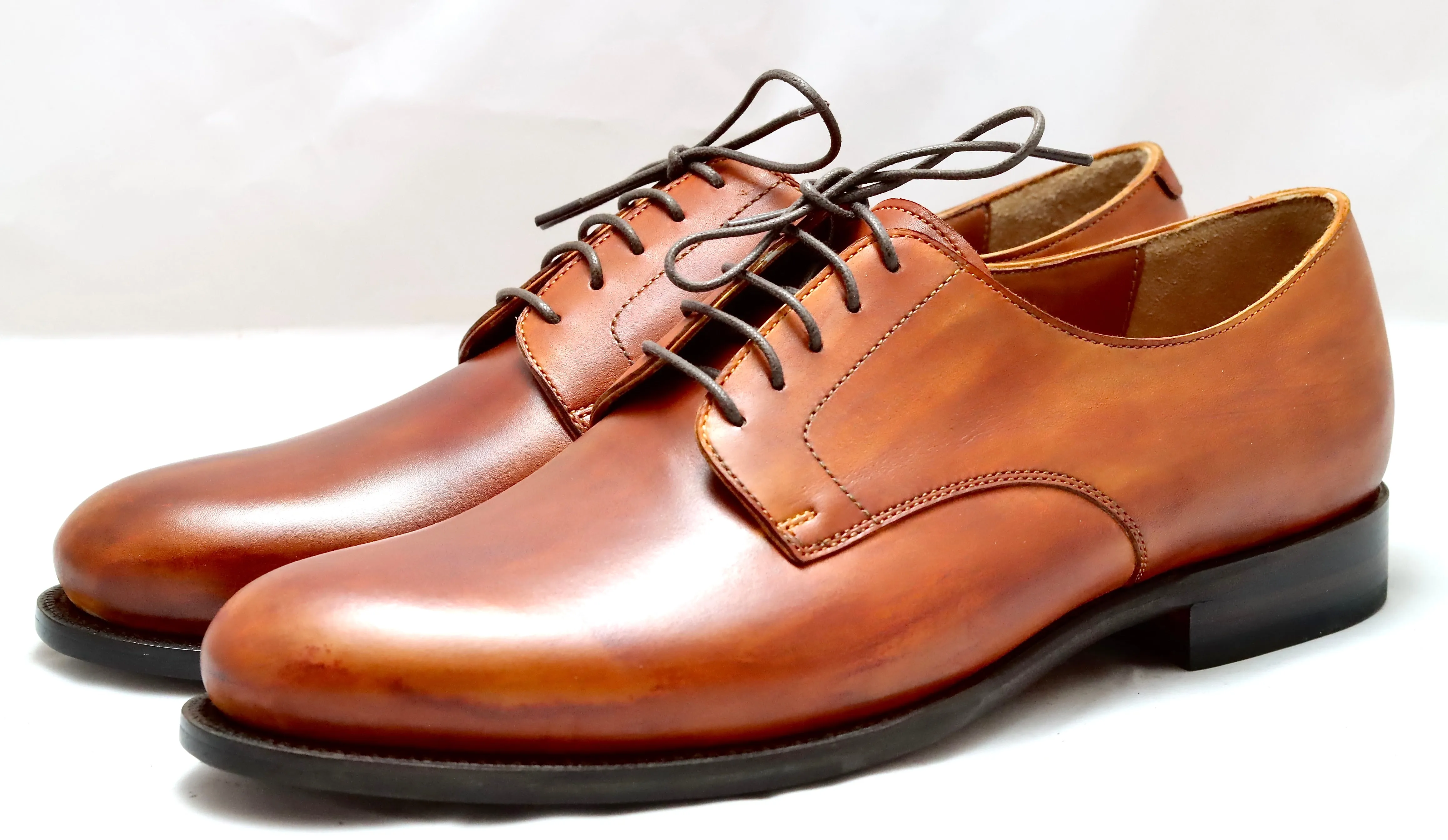 Derby shoe | cognac | calf |wide fit