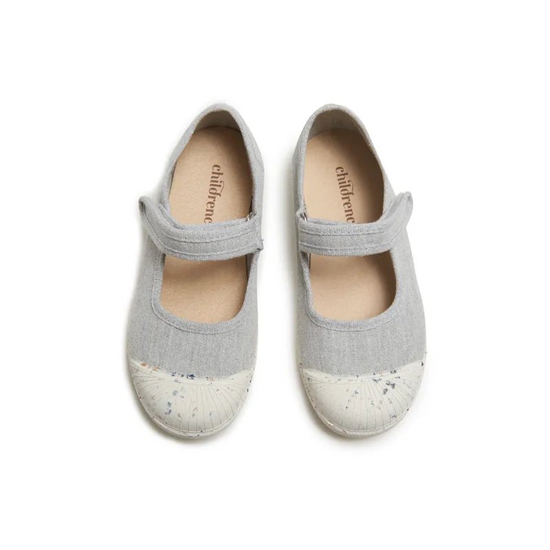 ECO-friendly Canvas Mary Jane Sneakers in Grey