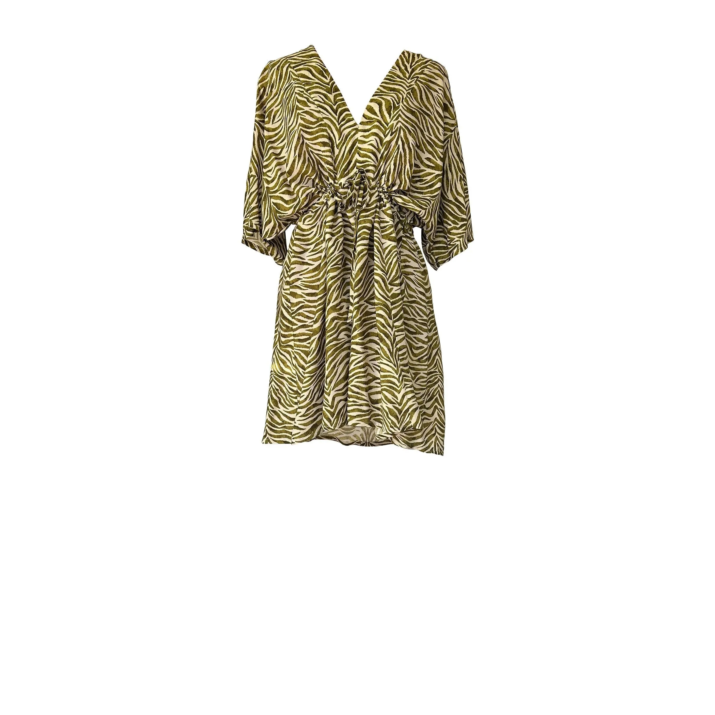 Gold Zebra Kaftan Dress