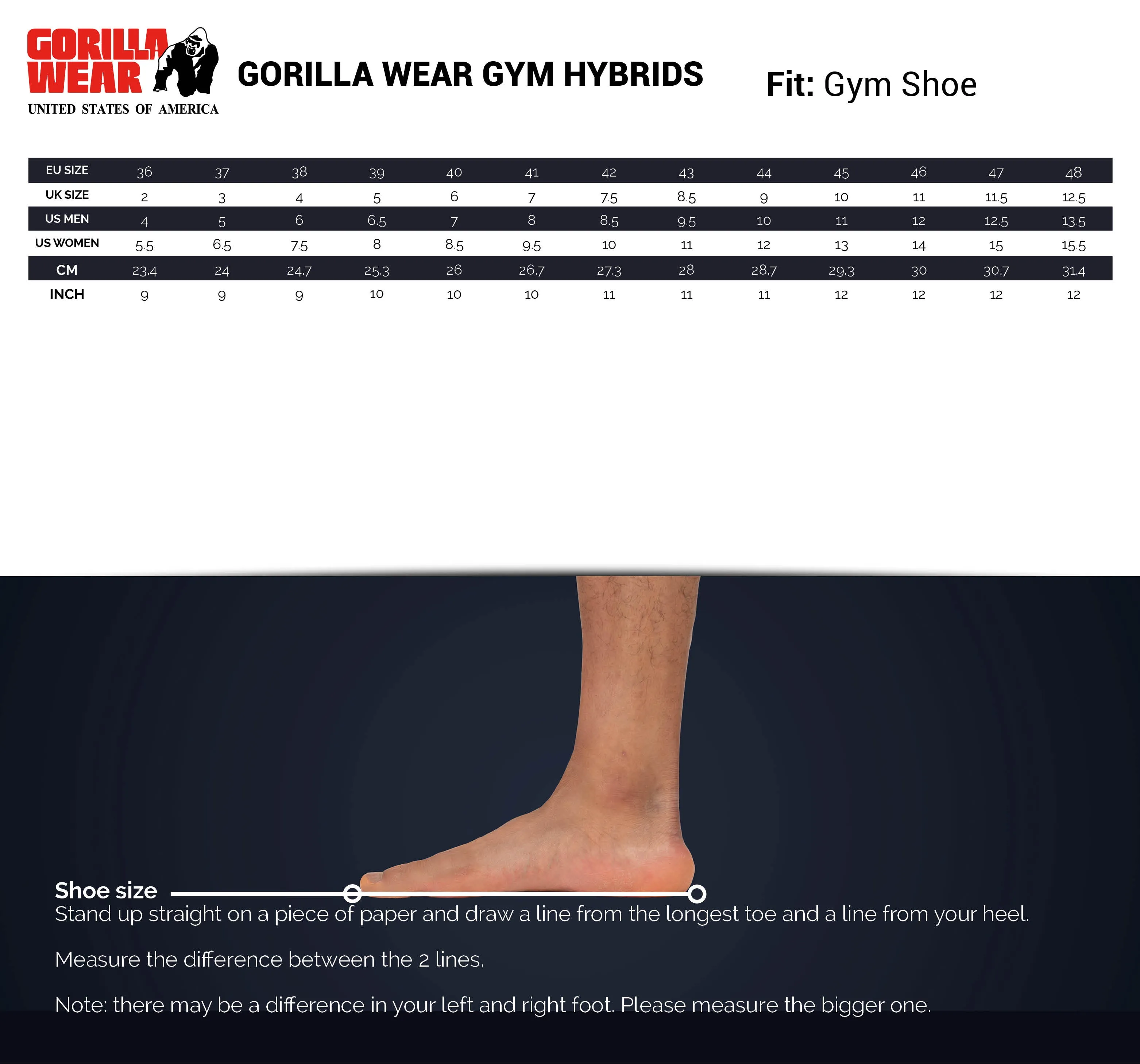 Gorilla Wear Gym Hybrids - Black/Black