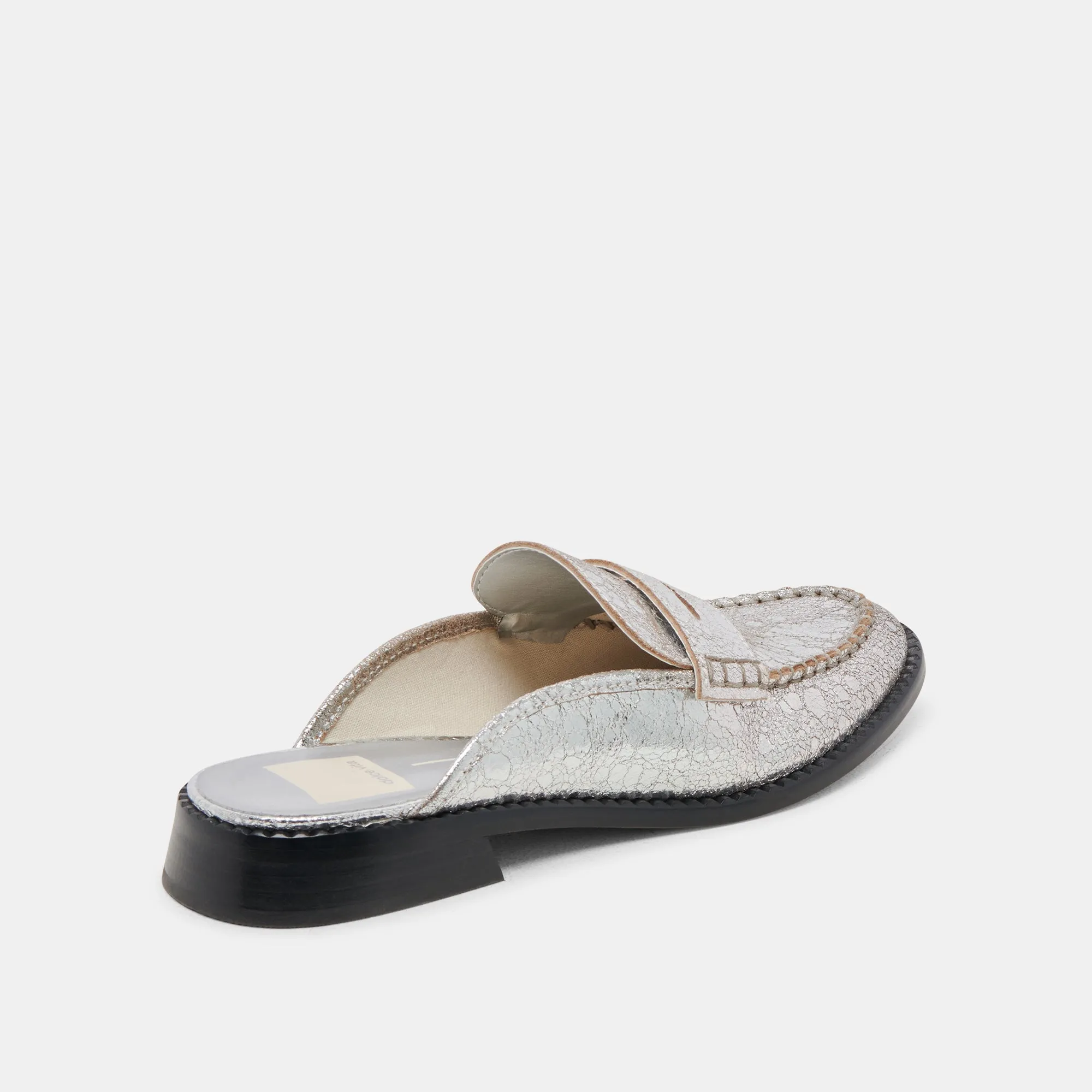 HAVAN LOAFERS SILVER DISTRESSED LEATHER