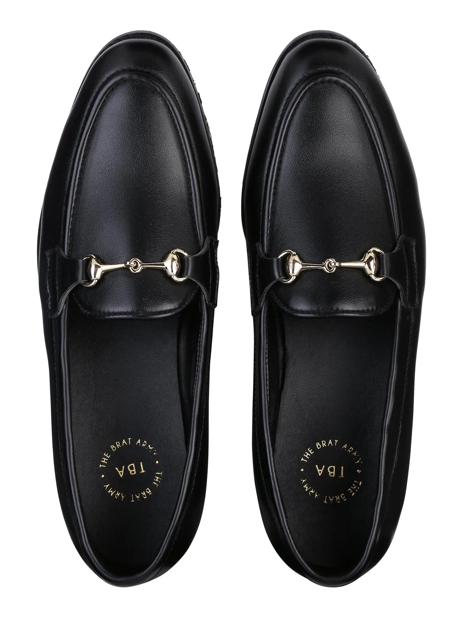 Henley Black Horsebit Buckle Loafers.