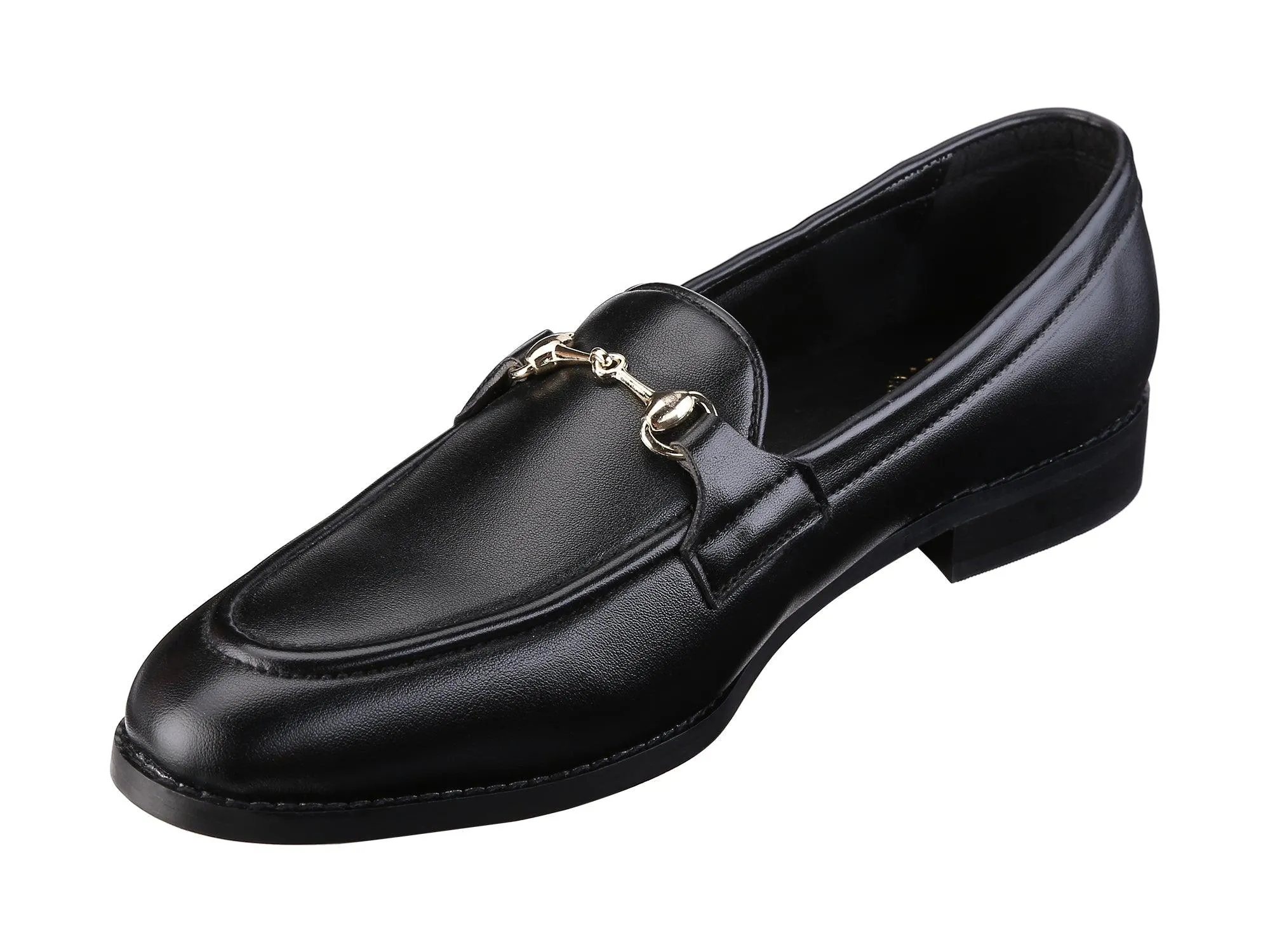 Henley Black Horsebit Buckle Loafers.