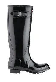 Hunter Wellies Womens Original Tall Gloss Black