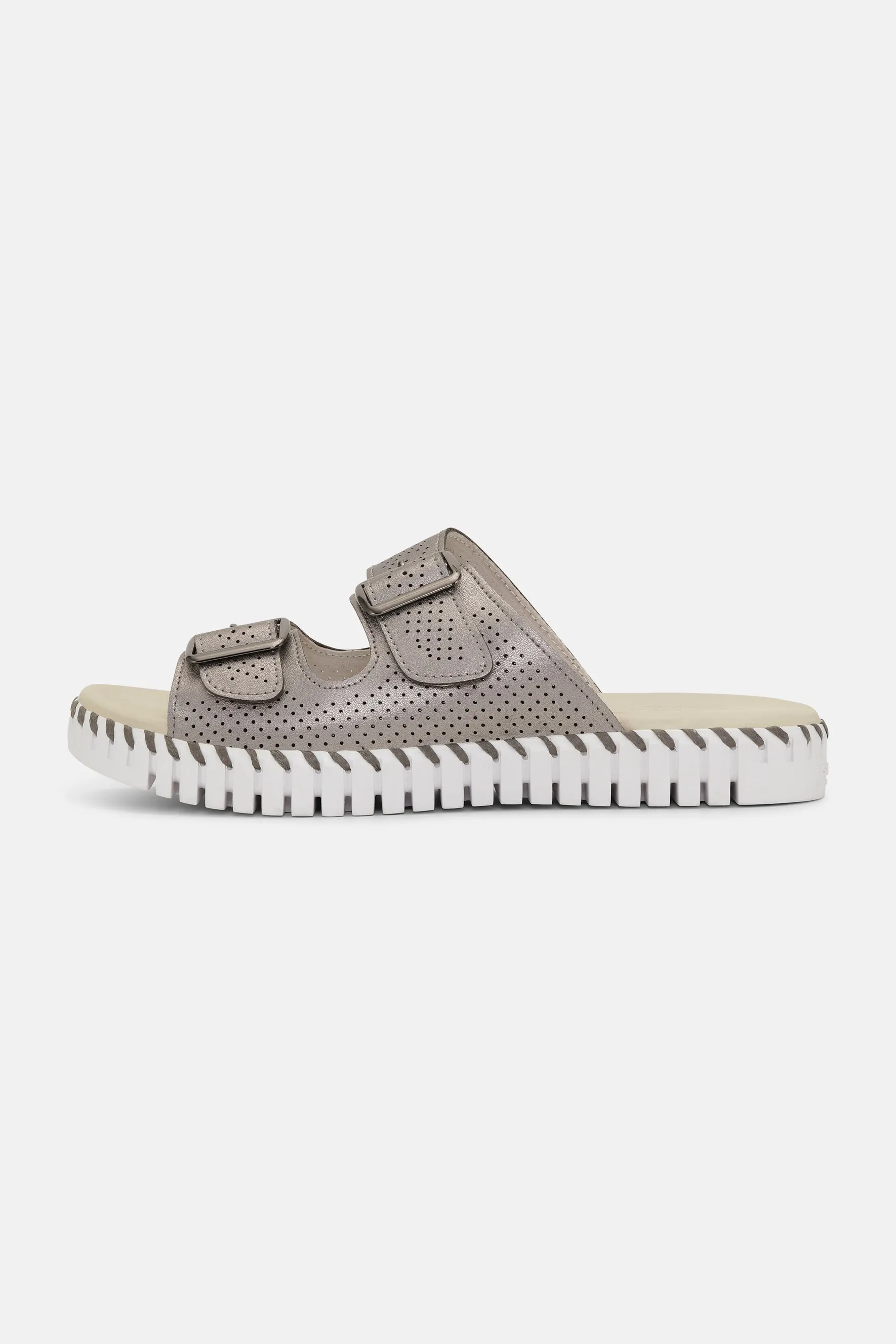 Ilse Jacobsen Hornbæk Tulip 1176ML Double Band Sandals | Gun Metal 718A | Clearance Final Sale