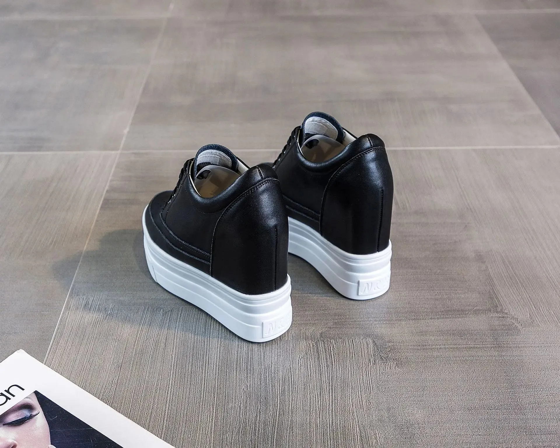 Joskaa 2024 New Black Platform Shoes Sneakers