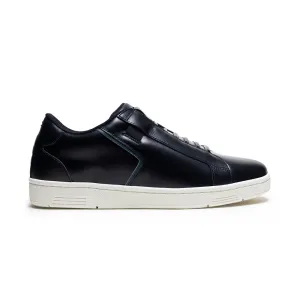 Men's Adelaide Black Green Leather Sneakers 02643-994