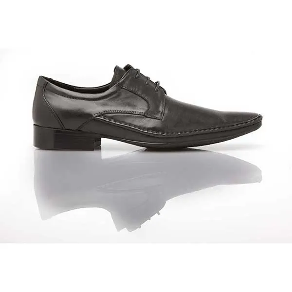 Mens Zasel Norris Black Leather Lace Up Shoes