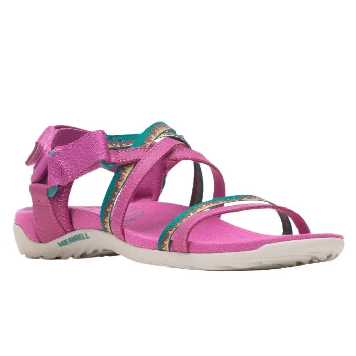 Merrell Terran Lattice 3 Women's Leather Upper Walking Sandals - Fuchsia