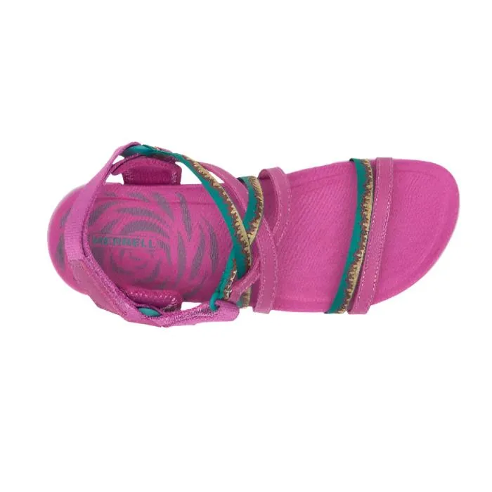 Merrell Terran Lattice 3 Women's Leather Upper Walking Sandals - Fuchsia