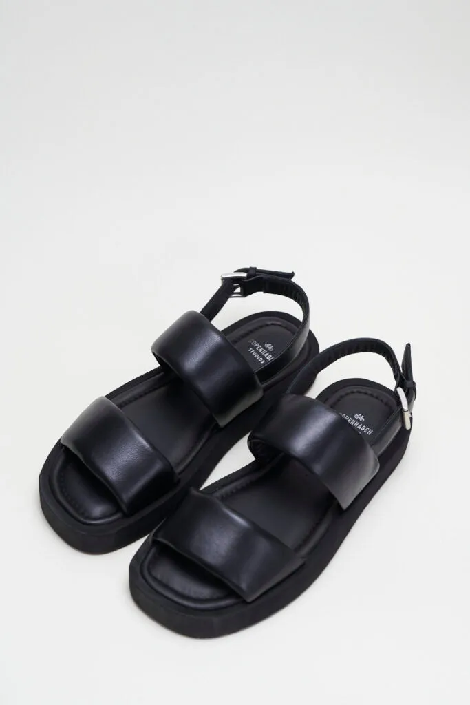 Nappa Black Chunky Sandals