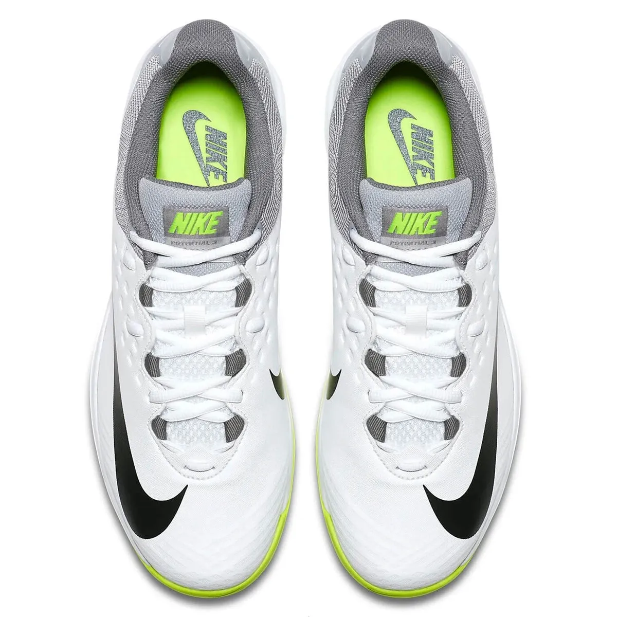 Nike Potential 3 Unisex White / Wolf Grey Cricket Shoe Rubber