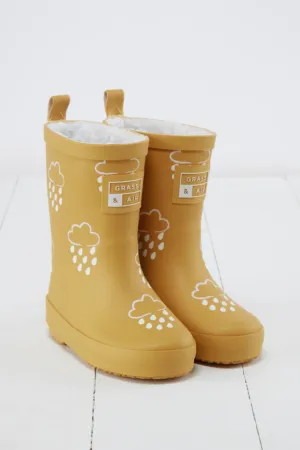 Ochre Colour-Changing Kids Winter Wellies