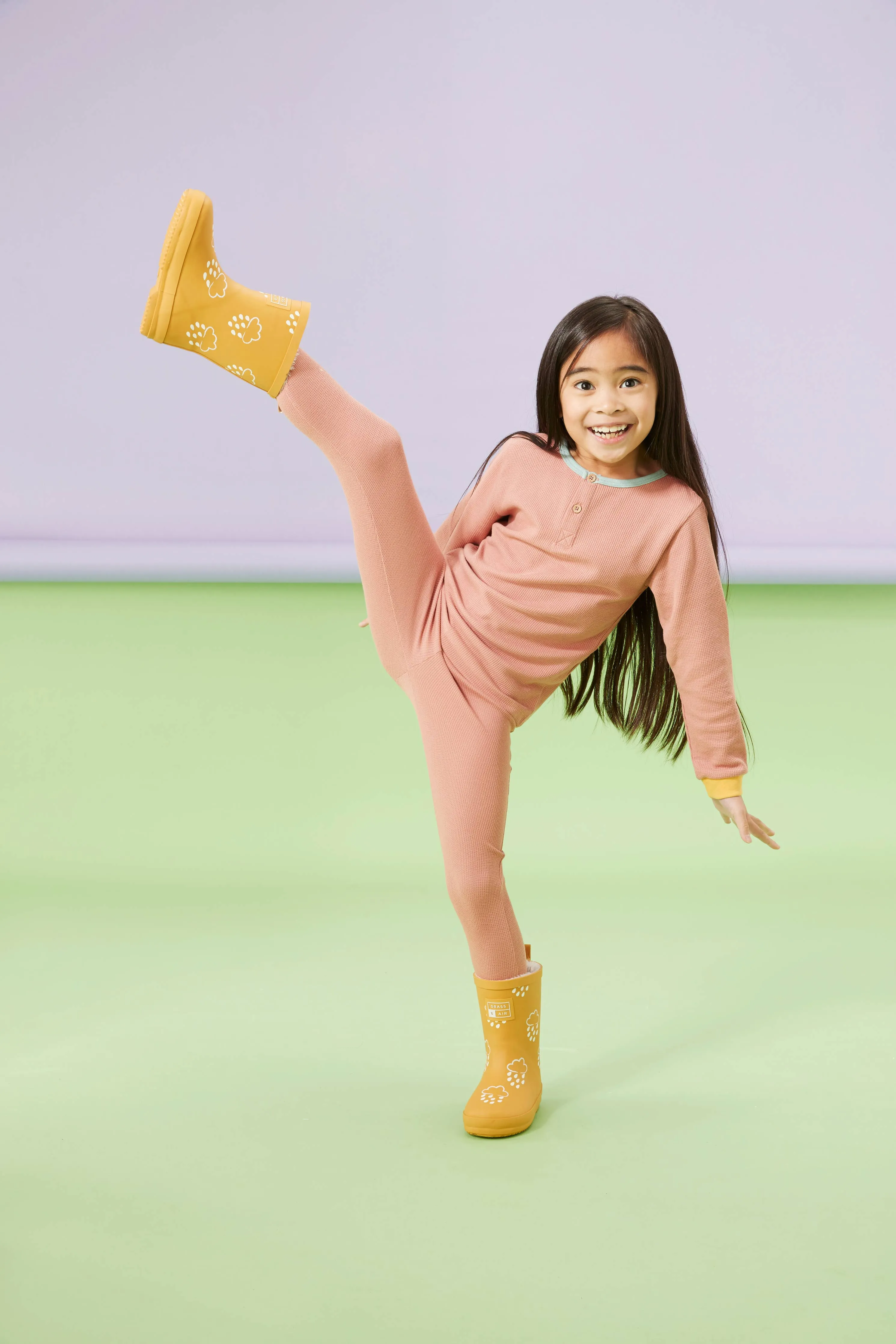 Ochre Colour-Changing Kids Winter Wellies