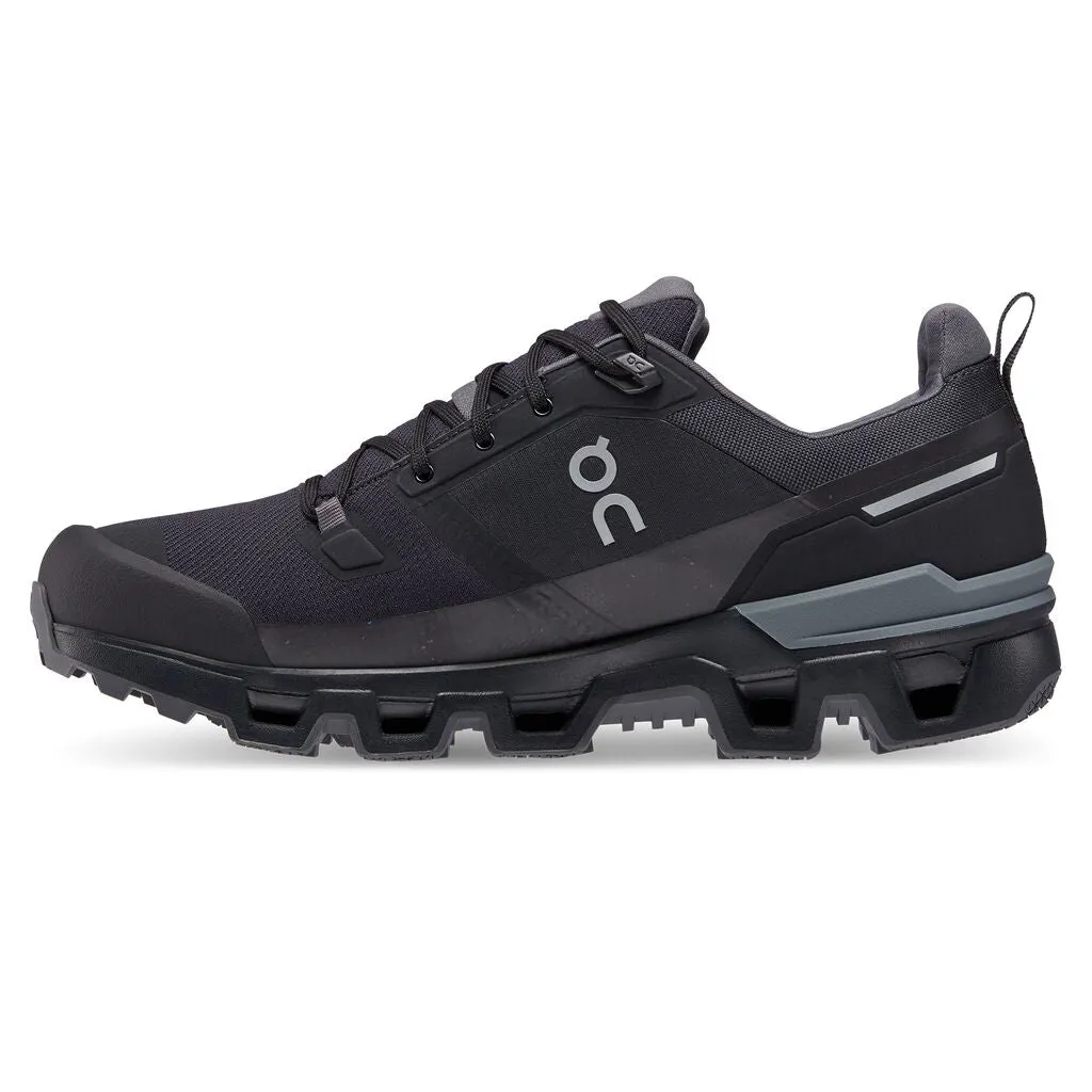 On Men's Cloudwander Waterproof Walking Shoe Black / Eclipse