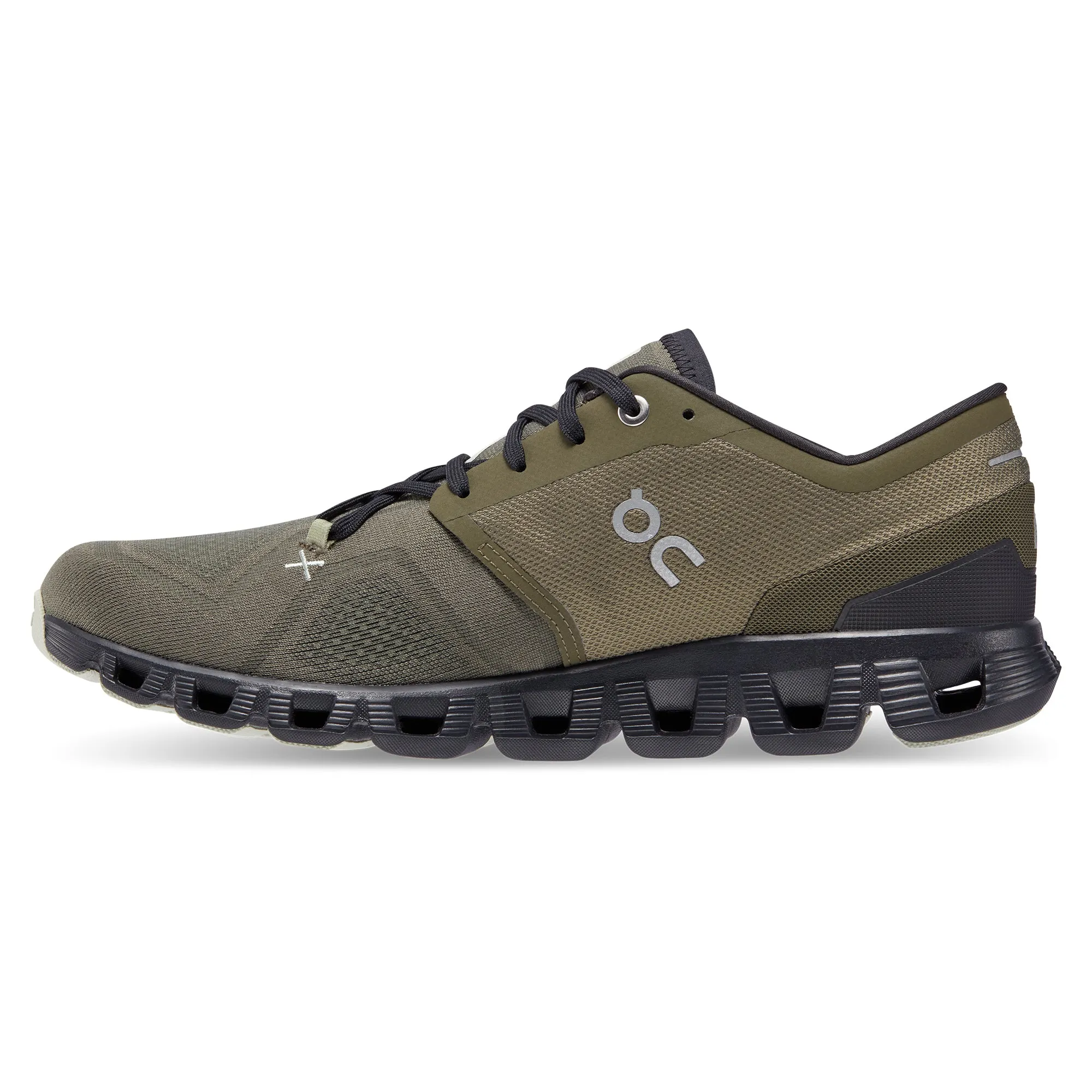 On Running Men's Cloud X 3 Training Road Shoe in Olive Reseda