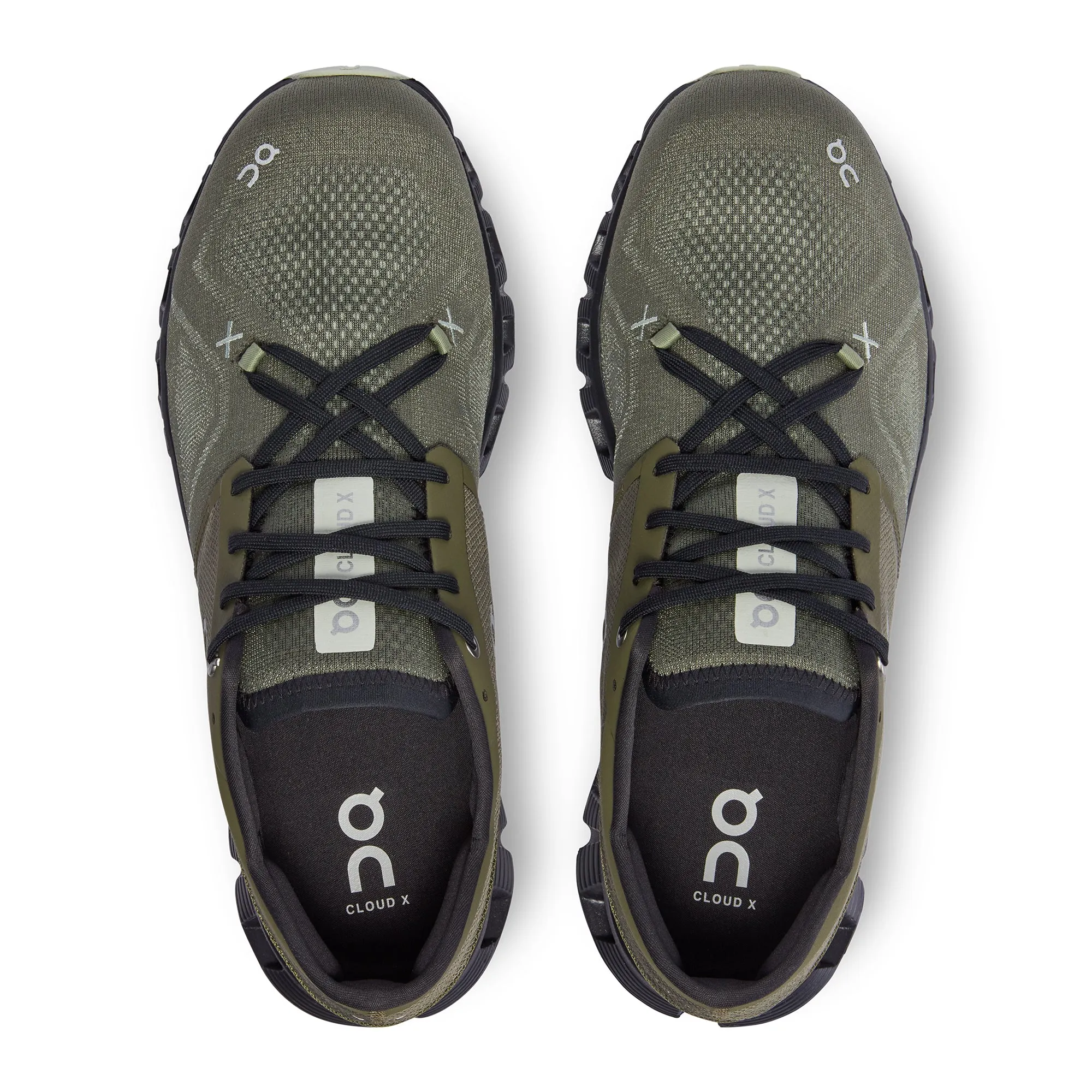 On Running Men's Cloud X 3 Training Road Shoe in Olive Reseda