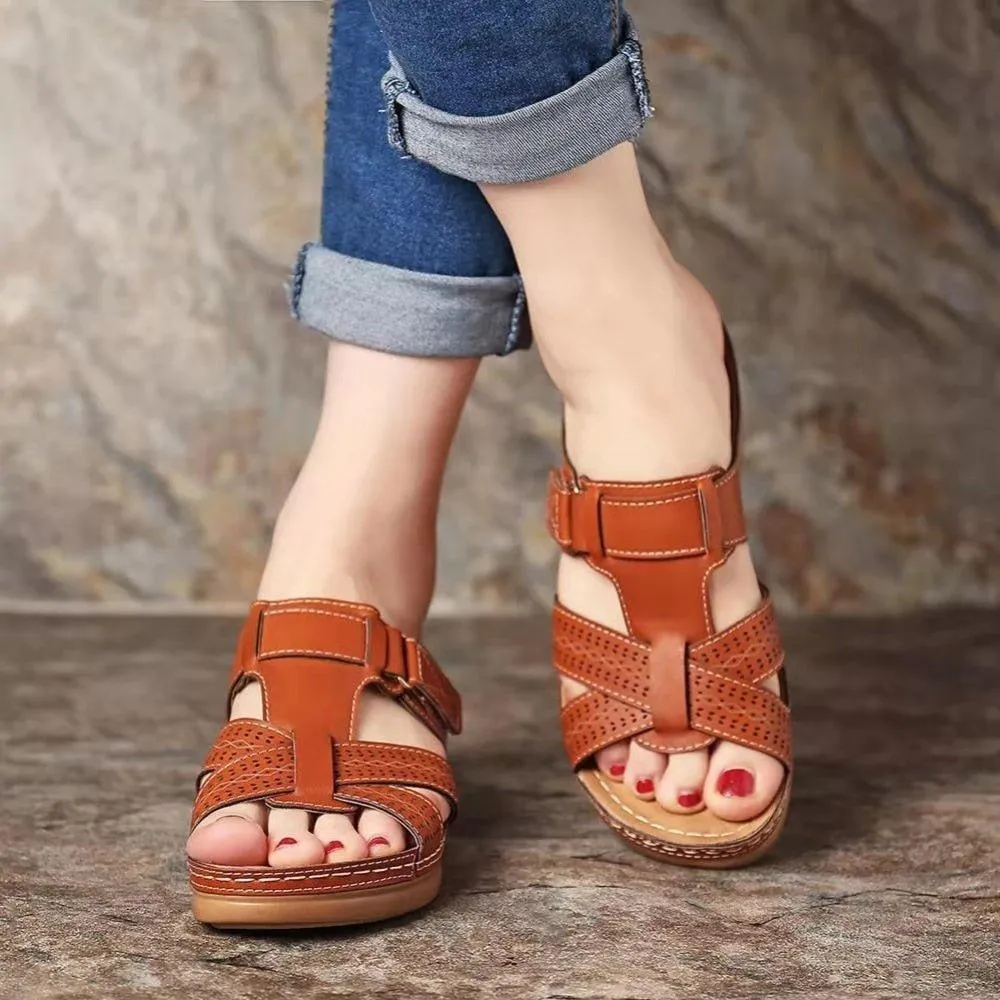 Orthopedic Extra Wide Fit Wedge Sandals