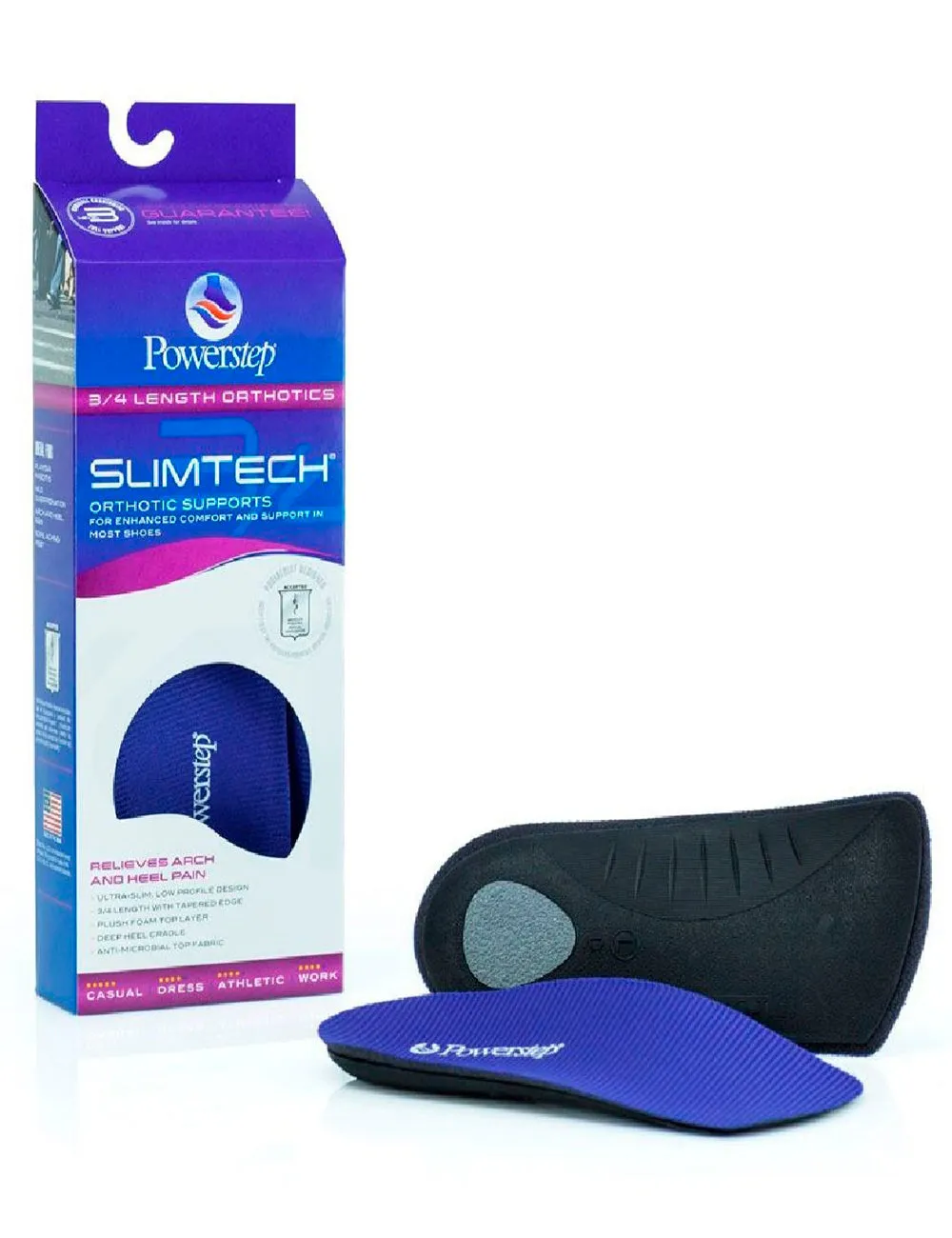 Powerstep (#PS34) 3/4 Insole (Slimtech) - One Pair