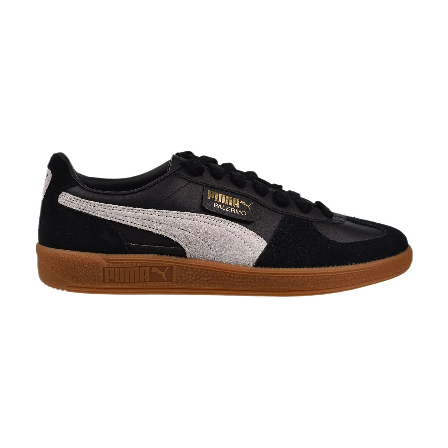 Puma Men's Palermo Leather Shoes - Black Feather / Grey Gum