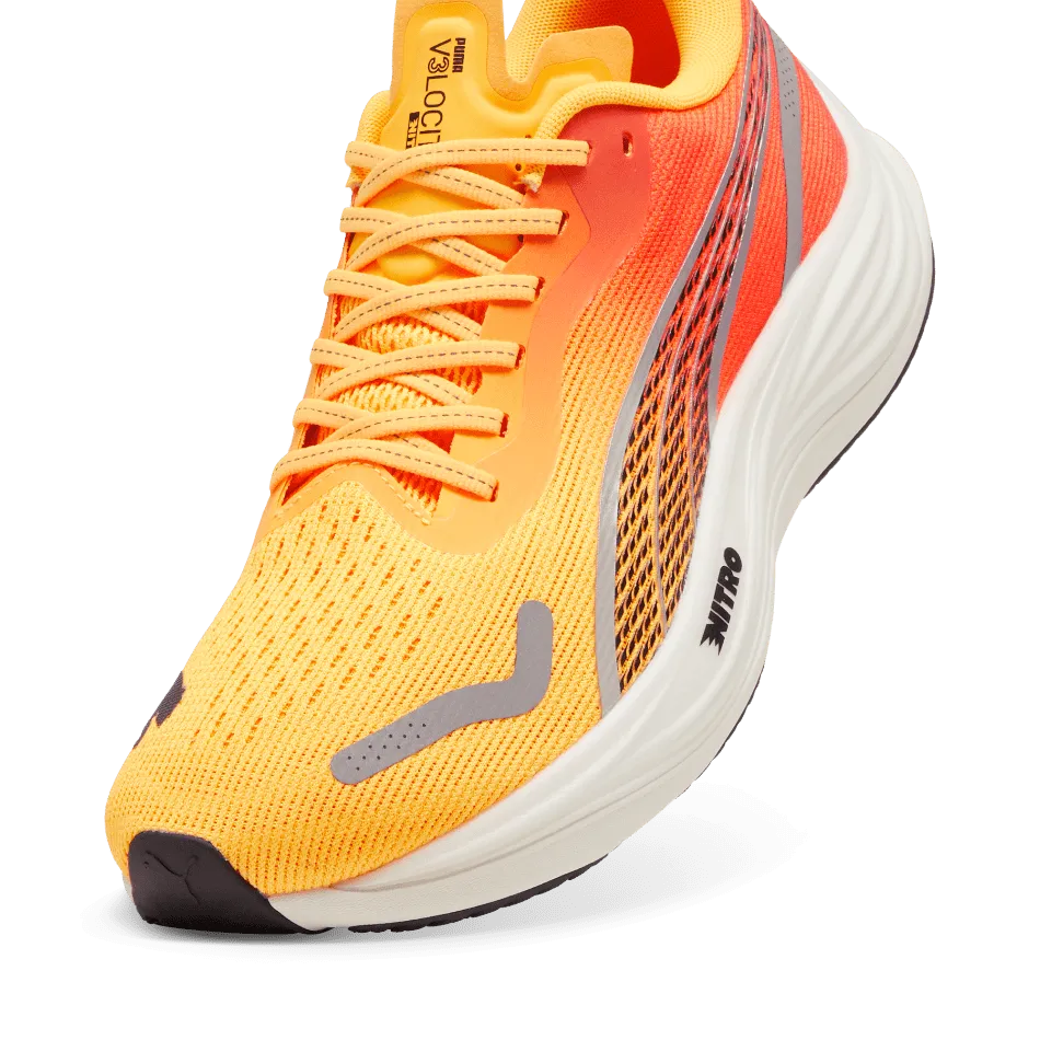 Puma Velocity Nitro 3 Men's Running Shoes Sun stream-Sunset Glow-Puma White - AW24