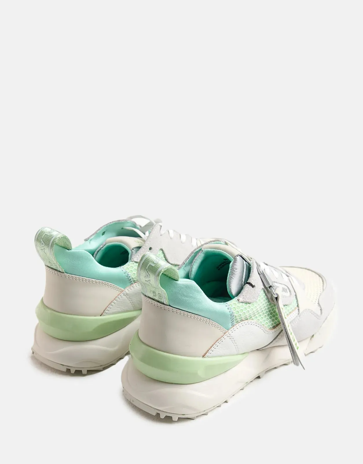 Replay Field Ladies Double White Mint Sneakers