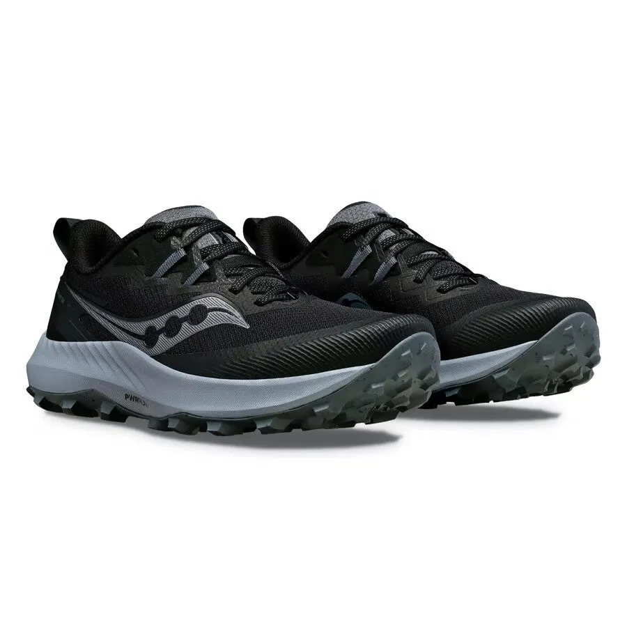 Saucony Peregrine 14 Wide | Black / Carbon | Mens