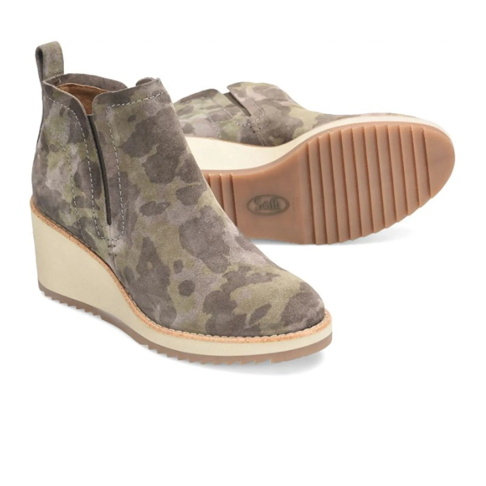 Sofft Emeree Wedge Boot (Women) - Olive