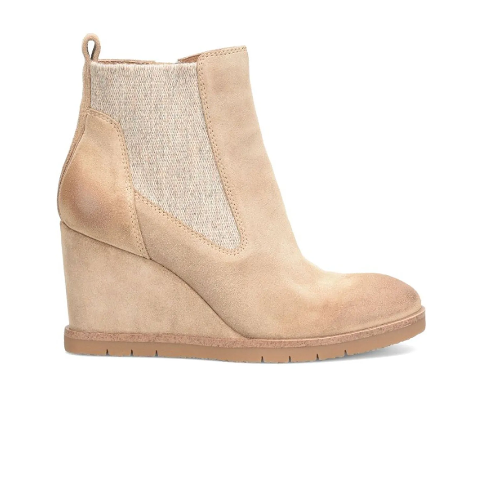 Sofft Monica Chelsea Wedge Boot (Women) - Barley Suede