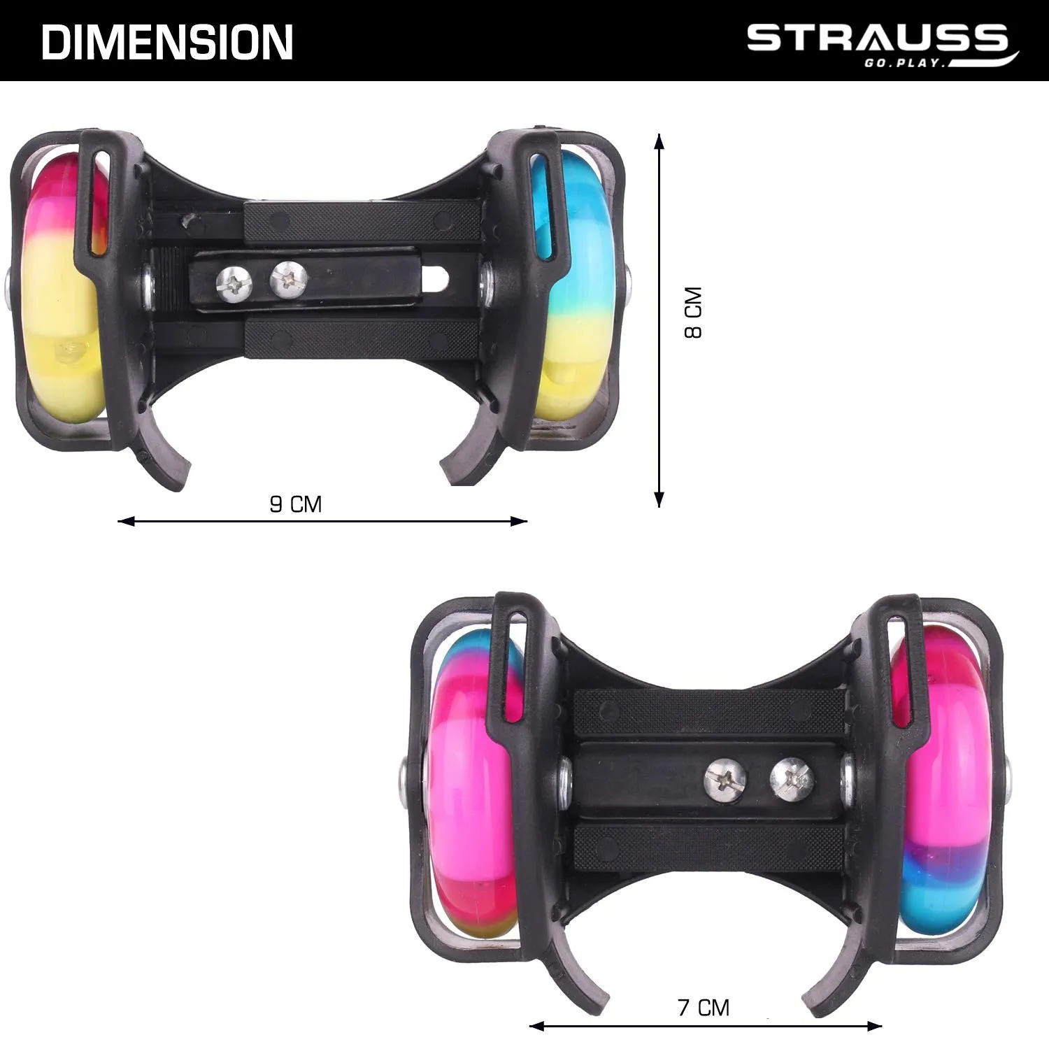 Strauss Flashing Street Roller 2 Wheels, (Assorted)