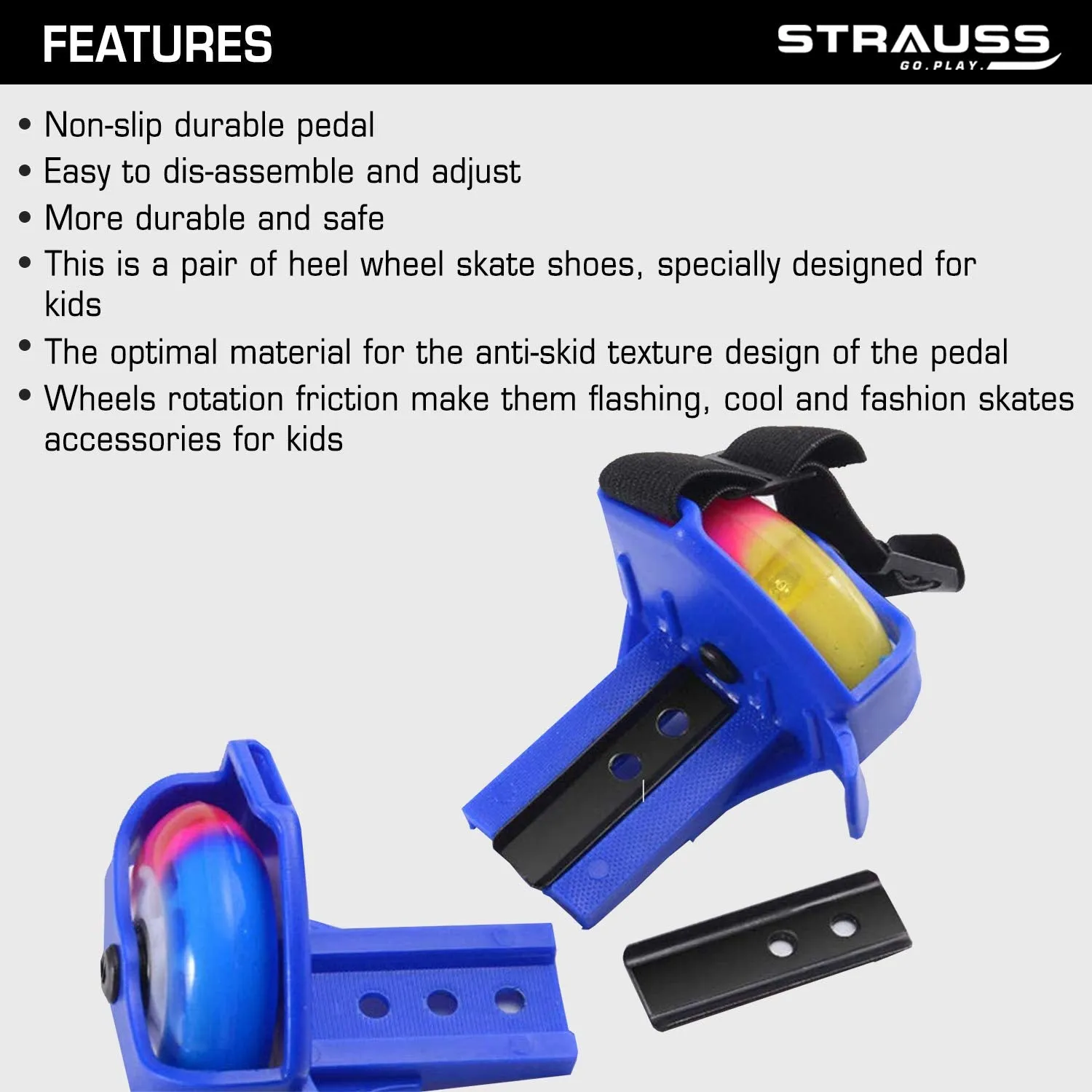 Strauss Flashing Street Roller 2 Wheels, (Assorted)