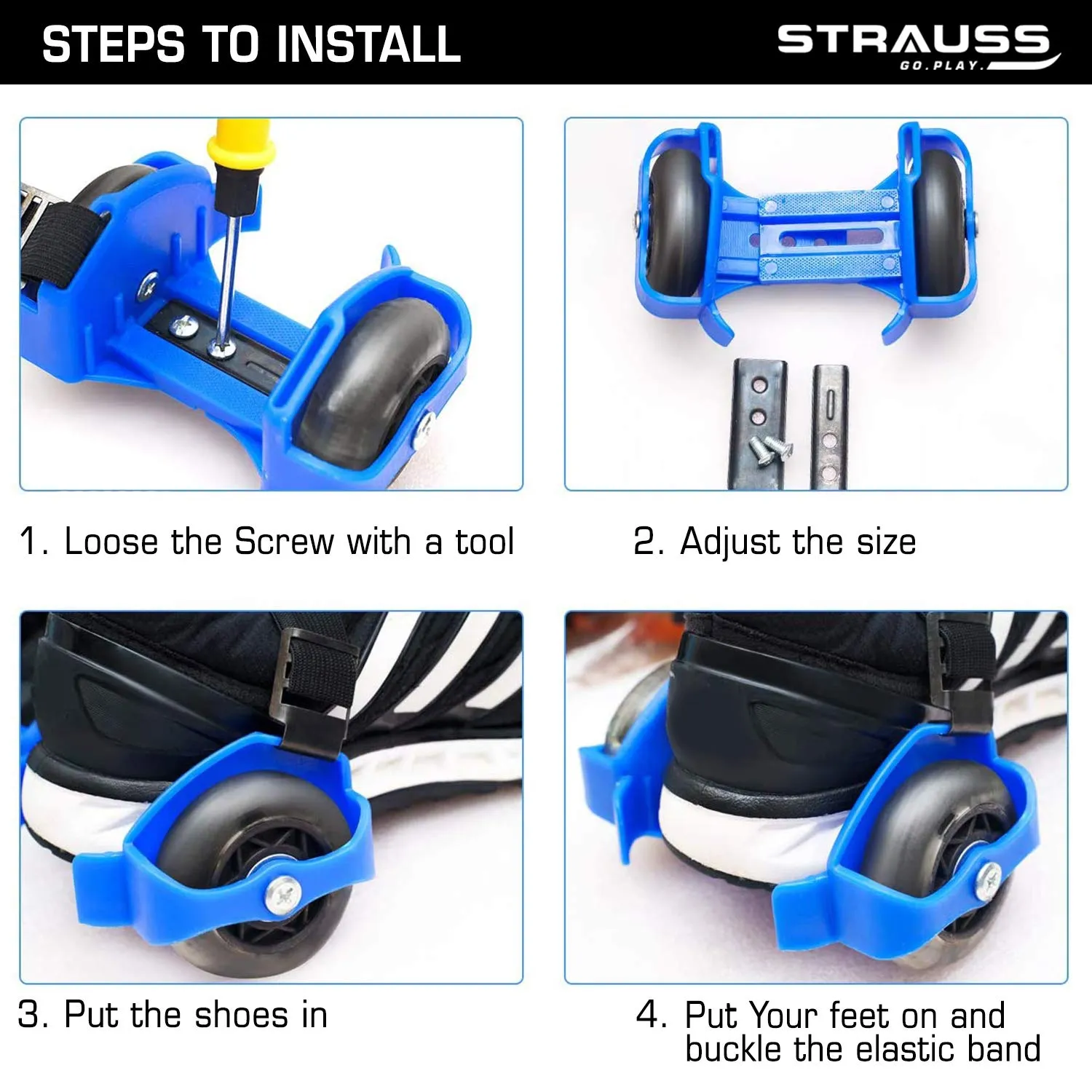 Strauss Flashing Street Roller 2 Wheels, (Assorted)