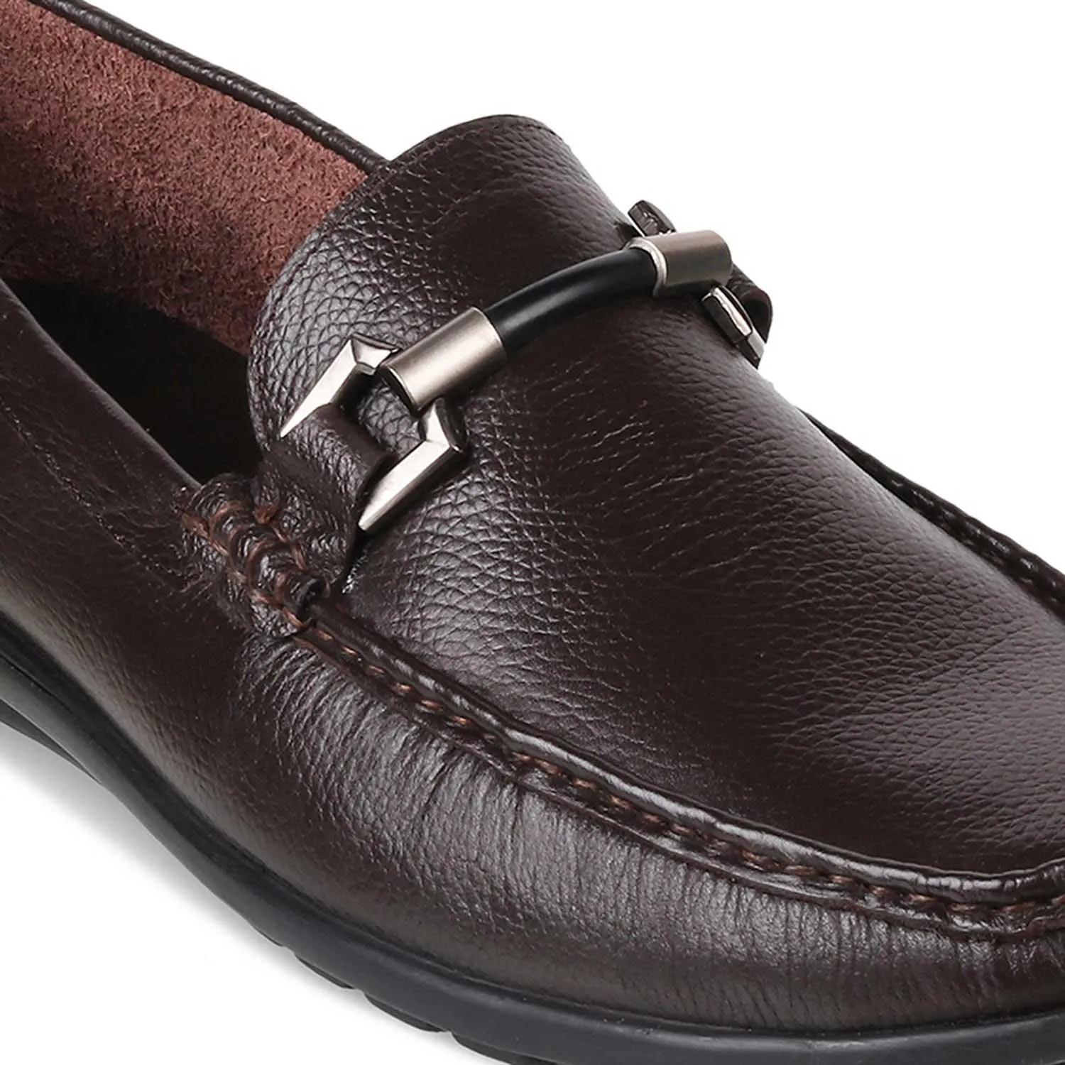 The Uffizi Brown Men's Leather Loafers Tresmode