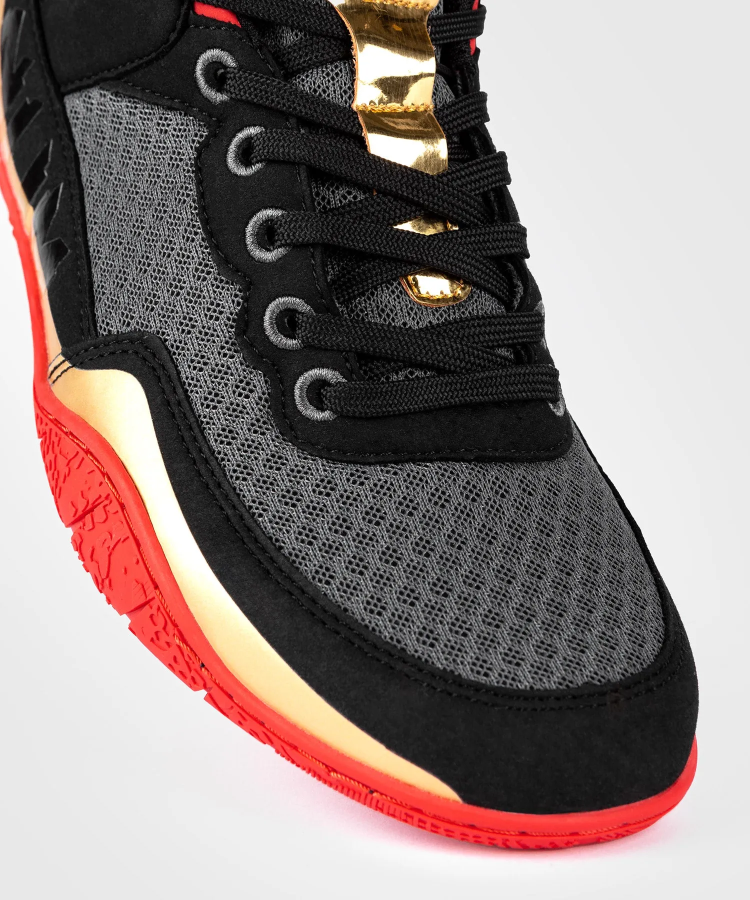 Venum Elite Wrestling Shoes - Black/Gold/Red