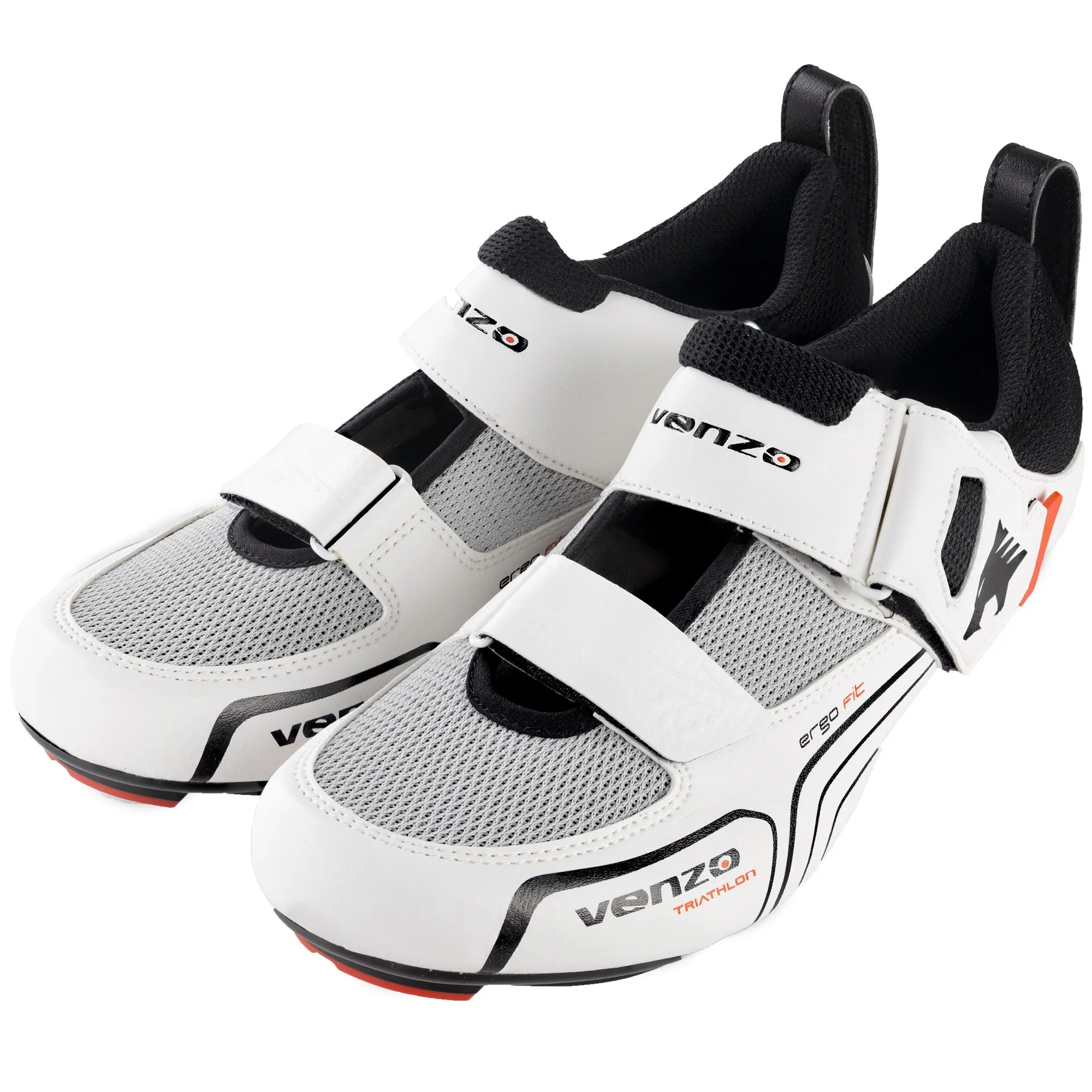 Venzo Bicycle Men’s Road Cycling Triathlon Shoes - w/Clipless Sealed Bearing Look Delta Compatible Pedals & Cleats - Shoes Compatible w/ SPD, SPD-SL, Look KEO & Delta ARC, Crankbrother System