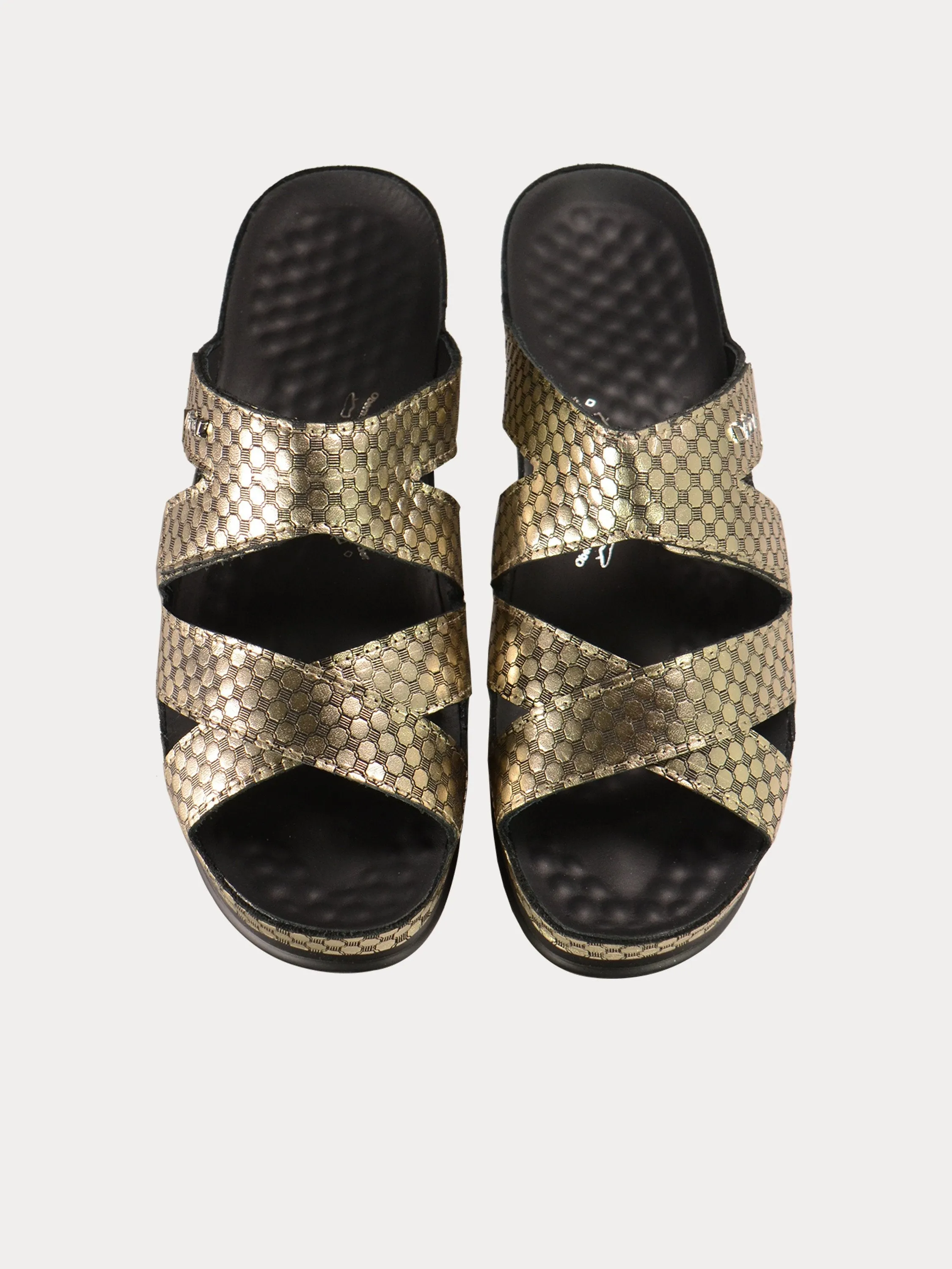 Vital Hexagon Platform Leather Sandals