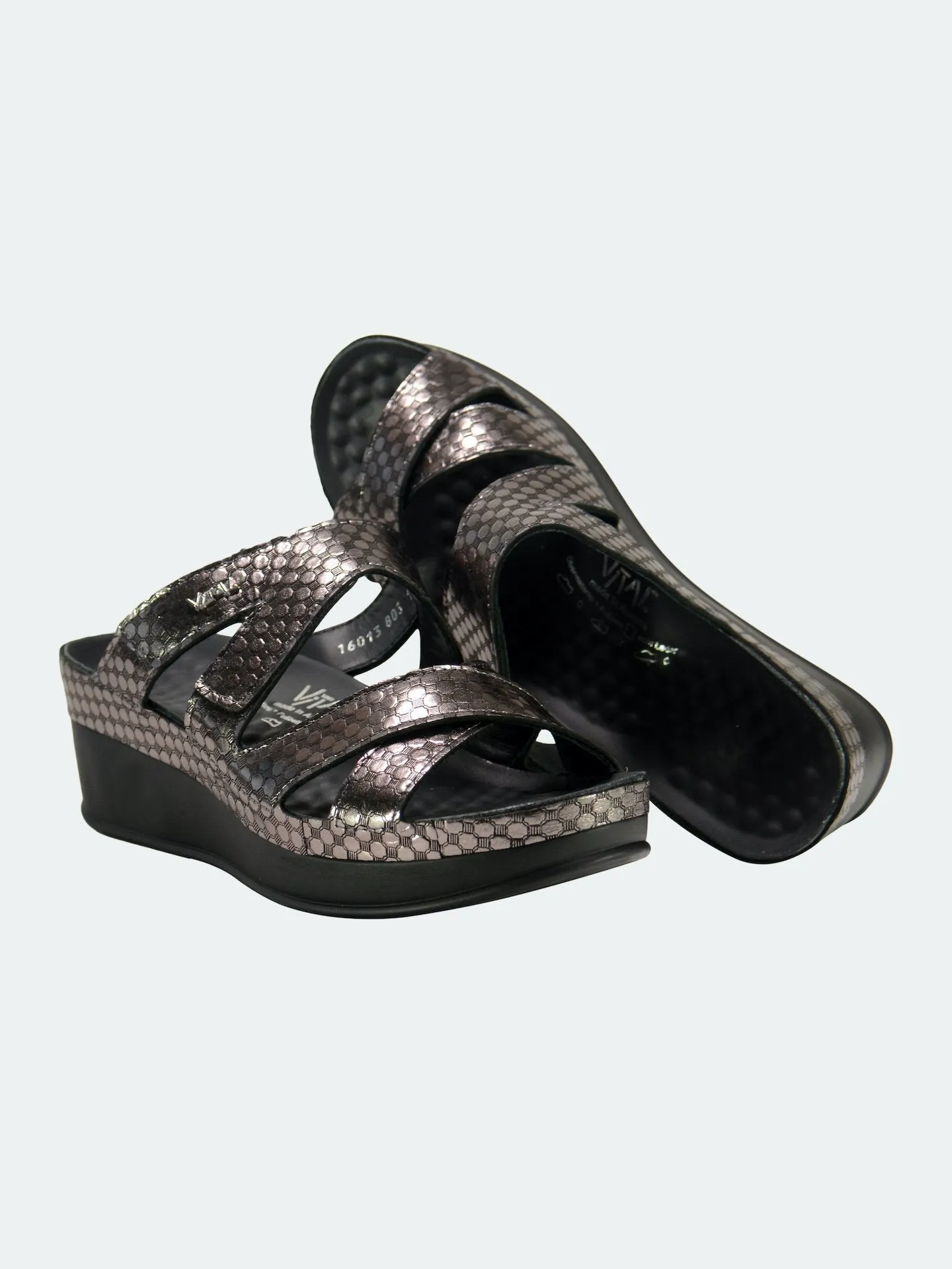 Vital Hexagon Platform Leather Sandals