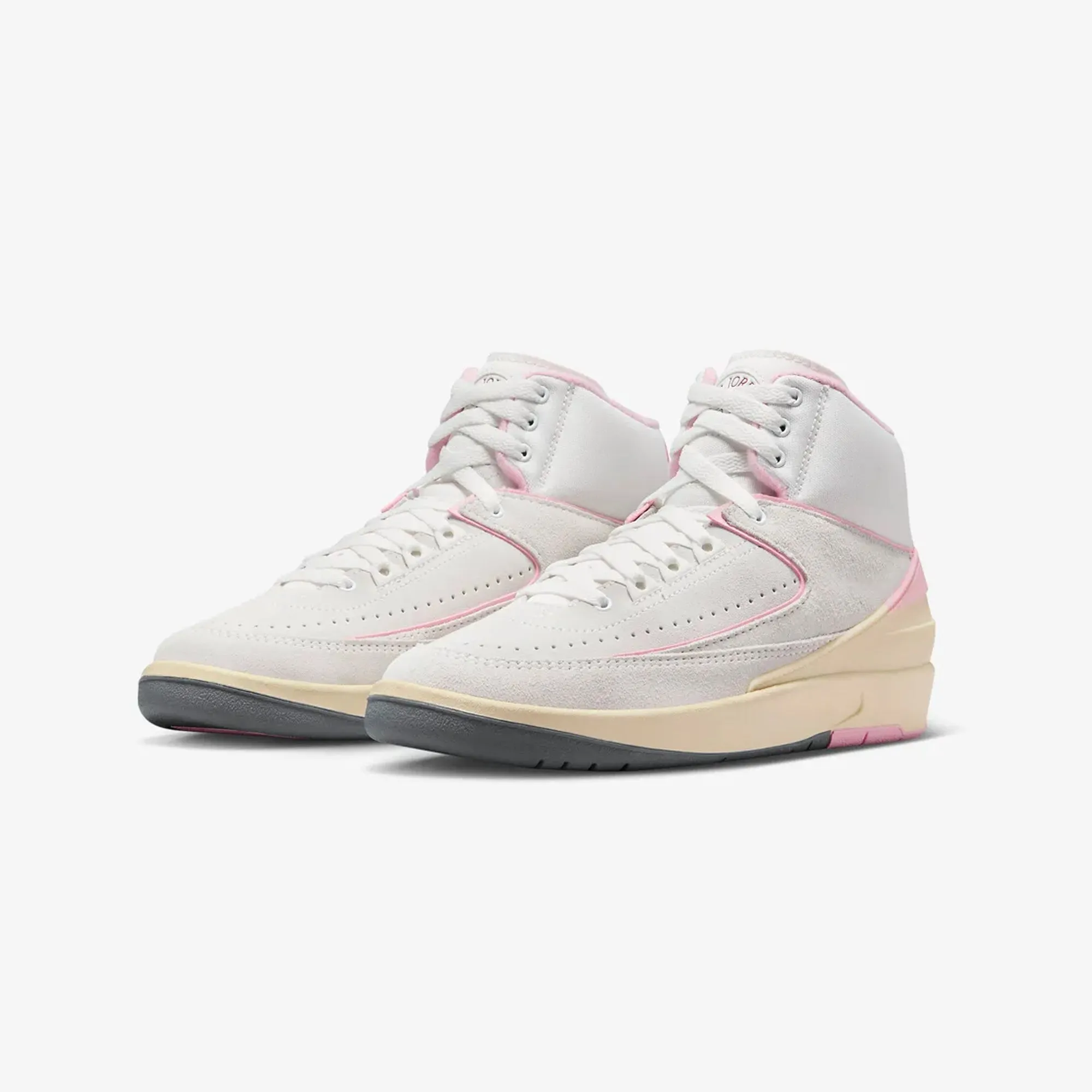 WMN'S AIR JORDAN 2 RETRO 'SUMMIT WHITE/GYM RED-MED SOFT PINK'