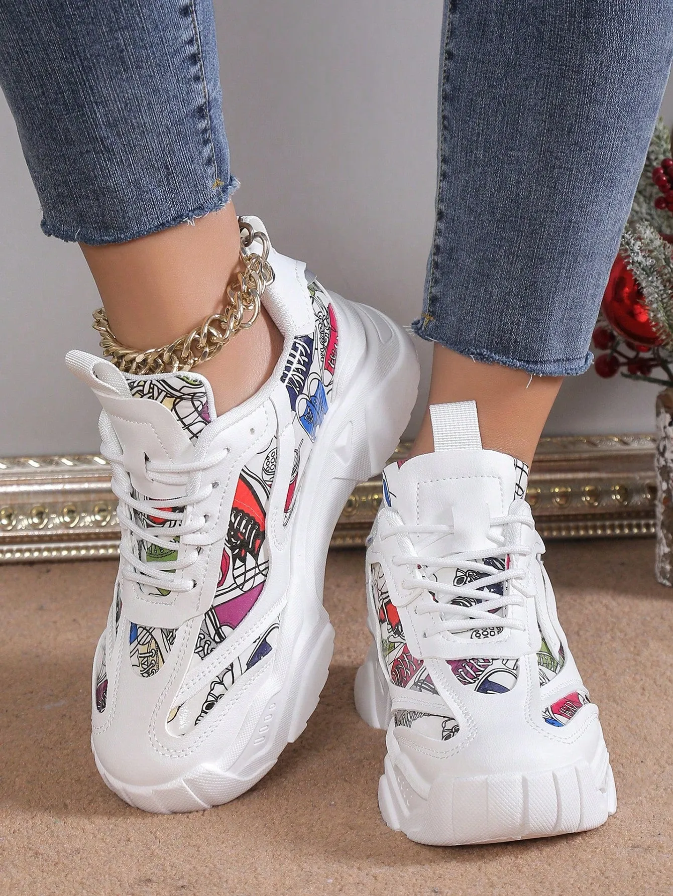 Women's Chunky Sneakers For Sports And Student Wear